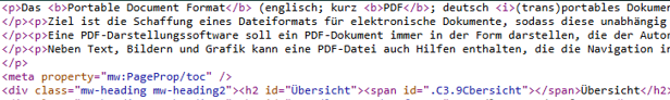 Strukturierte Daten mit "Tags" werden von LLM sehr gut verstanden
