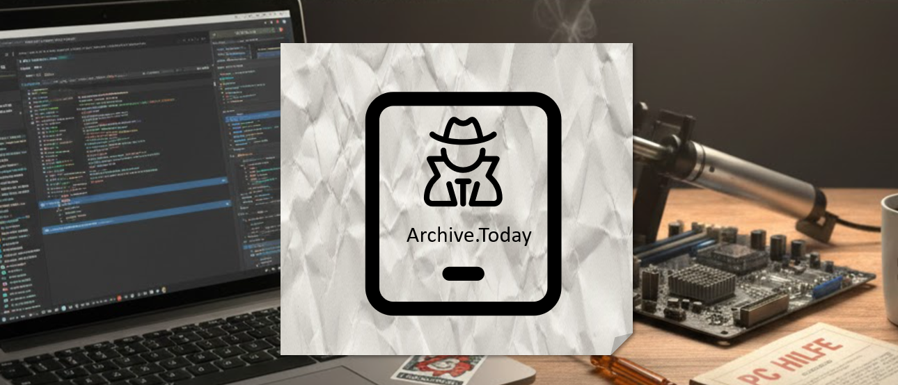 IT Werkbank mit Papierblatt, dass einen stilisierten Spion  in einem TabletPC zeigt